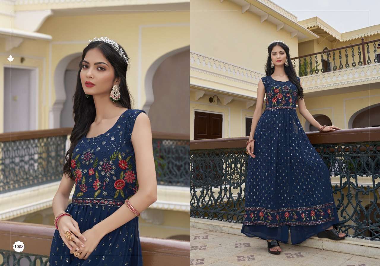ankita fashion nayra vol 2 series 1006-1008 pure georgette kurti
