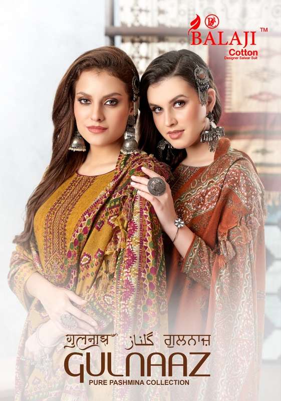 Balaji Gulnaaz Pashmina series 1001-1008 pure pashmina suit 