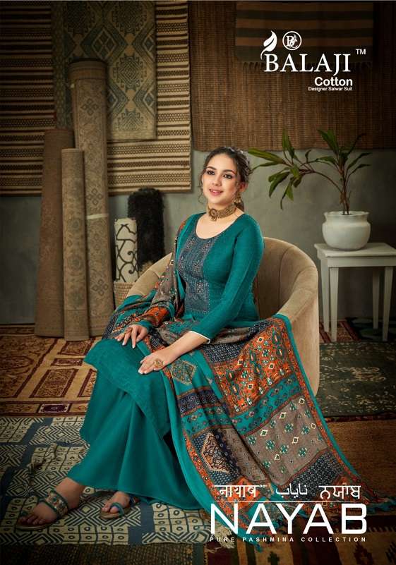 Balaji Nayab Pashmina series 1001-1008 pure pashmina suit 