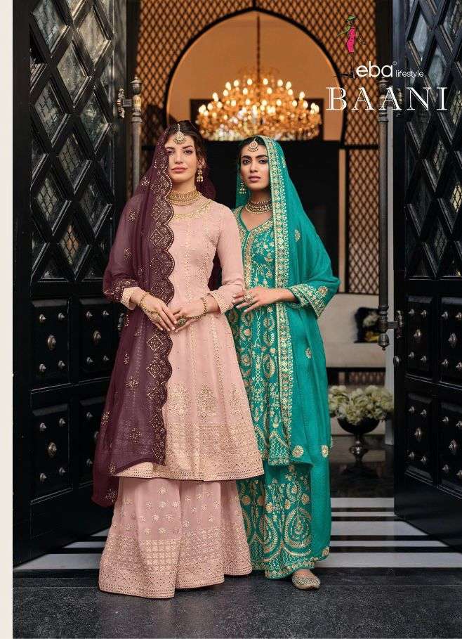 eba baani series 1443-1445 designer georgette suit 