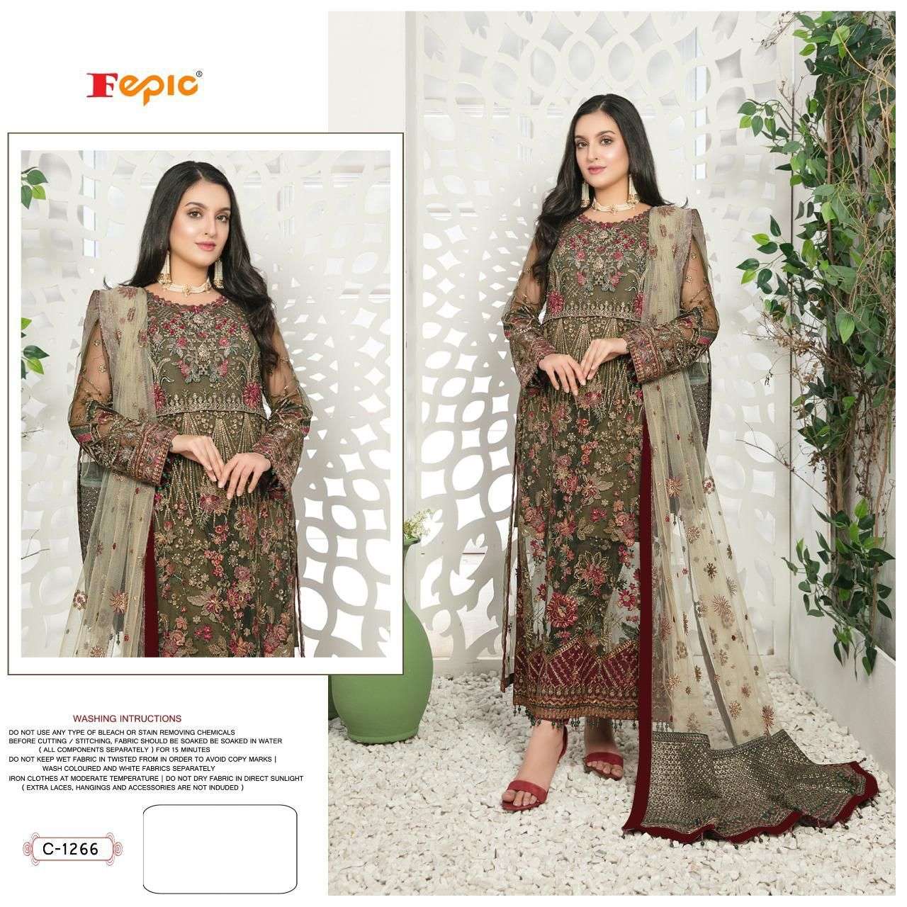 fepic rosemeen C-1266 designer georgette suit 
