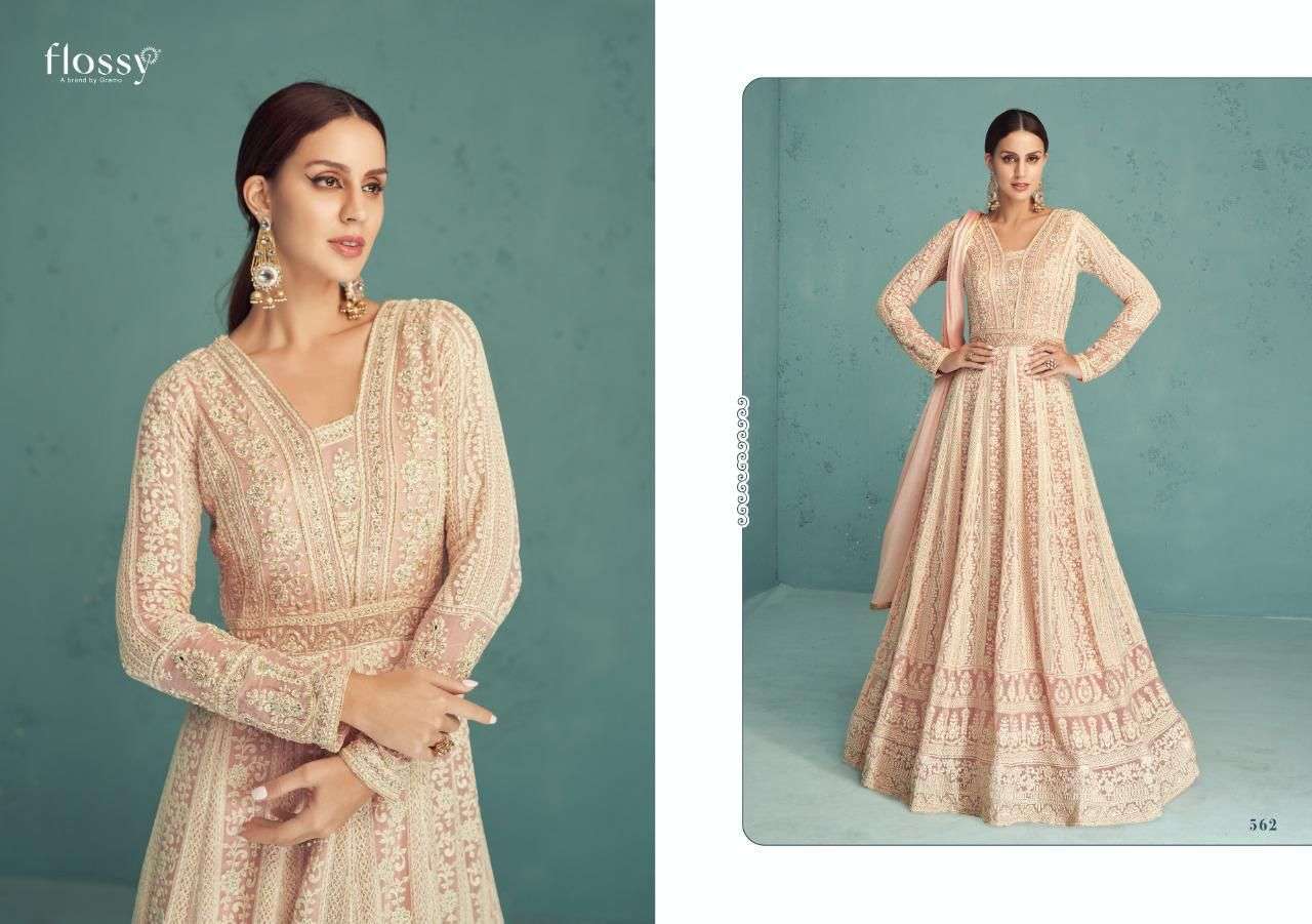 flossy naksh vol 4 designer real georgette suit