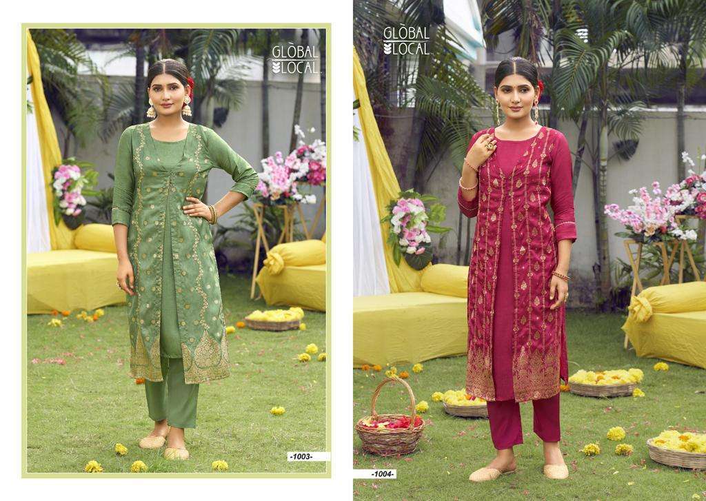 global local ruchi series 1001-1004 pure viscose kurti 