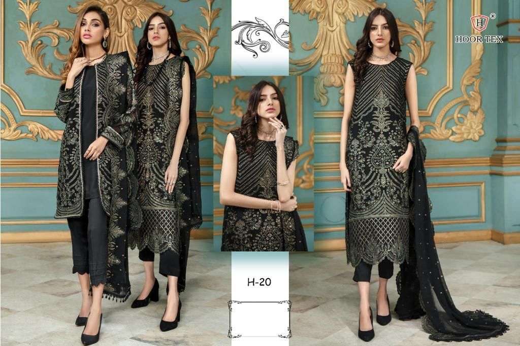 hoor tex h-20 designer faux georgette suit 