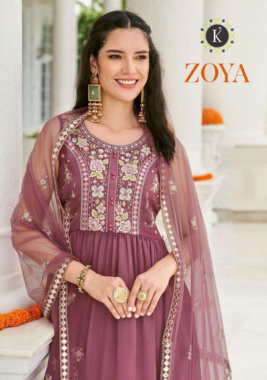 k fashion zoya series 33001-33004 viscose silk readymade suit 