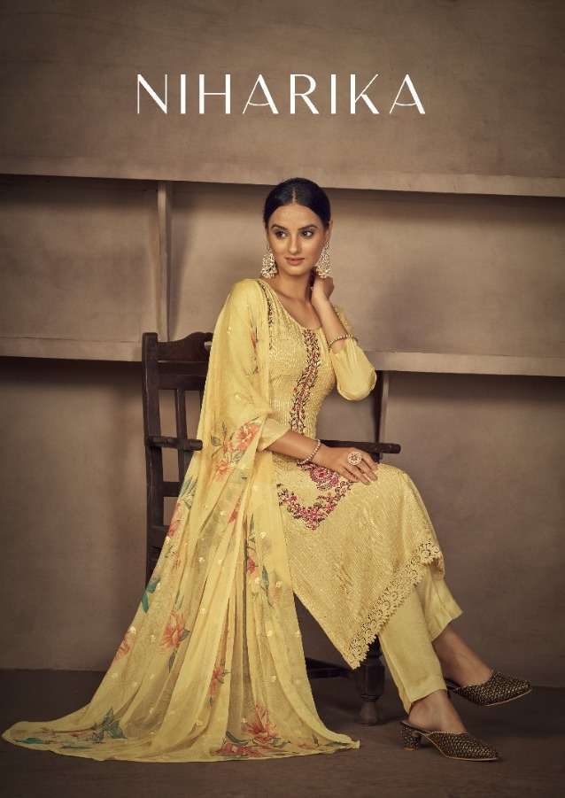 karma trendz niharika series 4500-4505 pure muslin suit