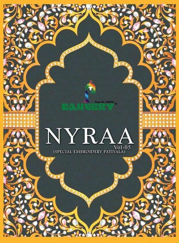 Kauvery Nyraa Vol-5 series 5001-5016 pure cotton readymade suit 