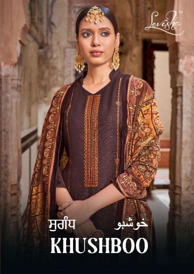 levisha khushboo series 10001-10006 pure viscose suit 