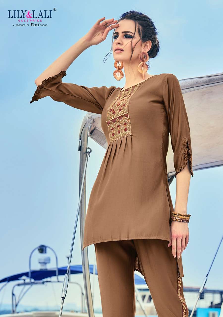 lily & lali miami series 10301-10306 natural silk kurti