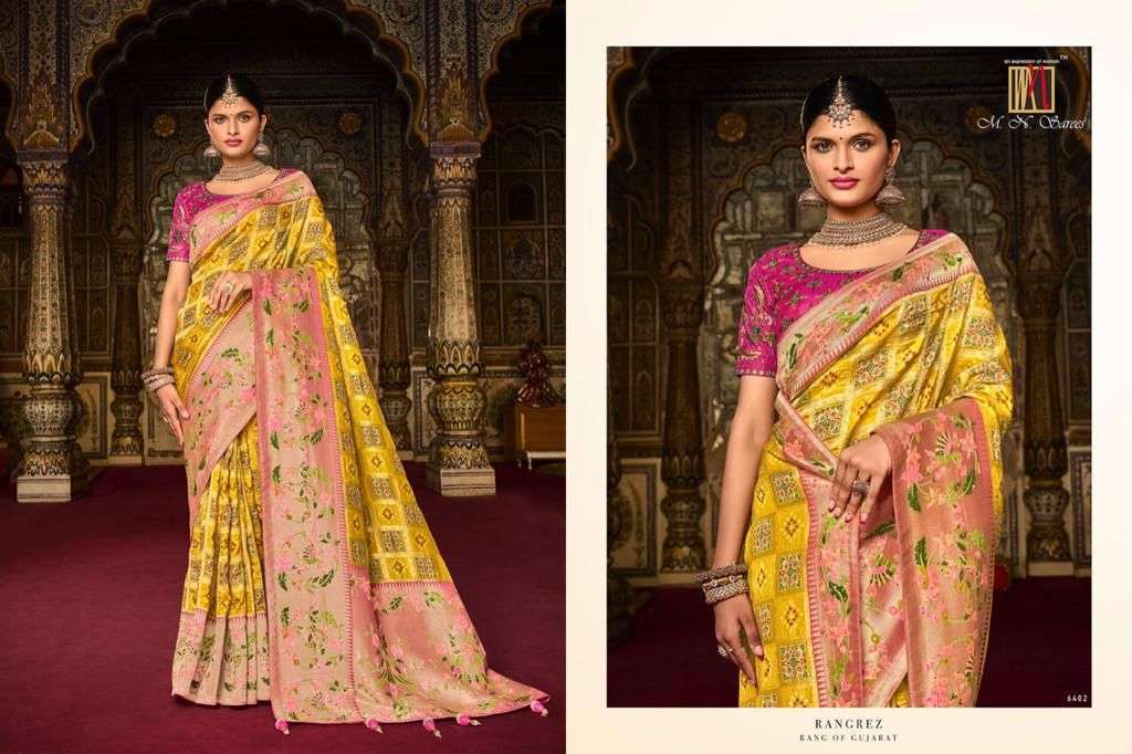 m n saree rangrez series 6401-6410 pure silk saree
