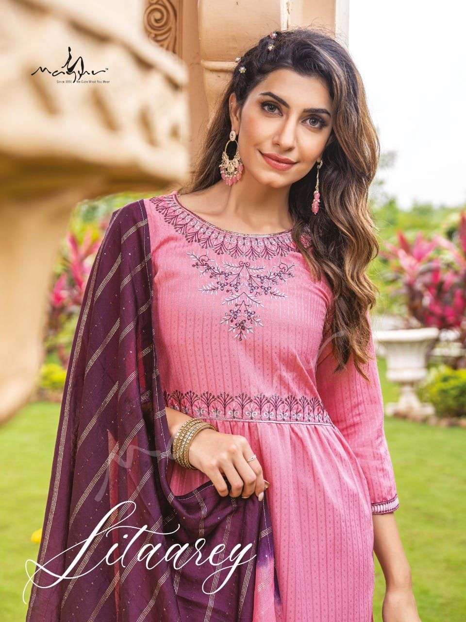 mayur sitaarey series 101-106 marble rayon readymade suit 