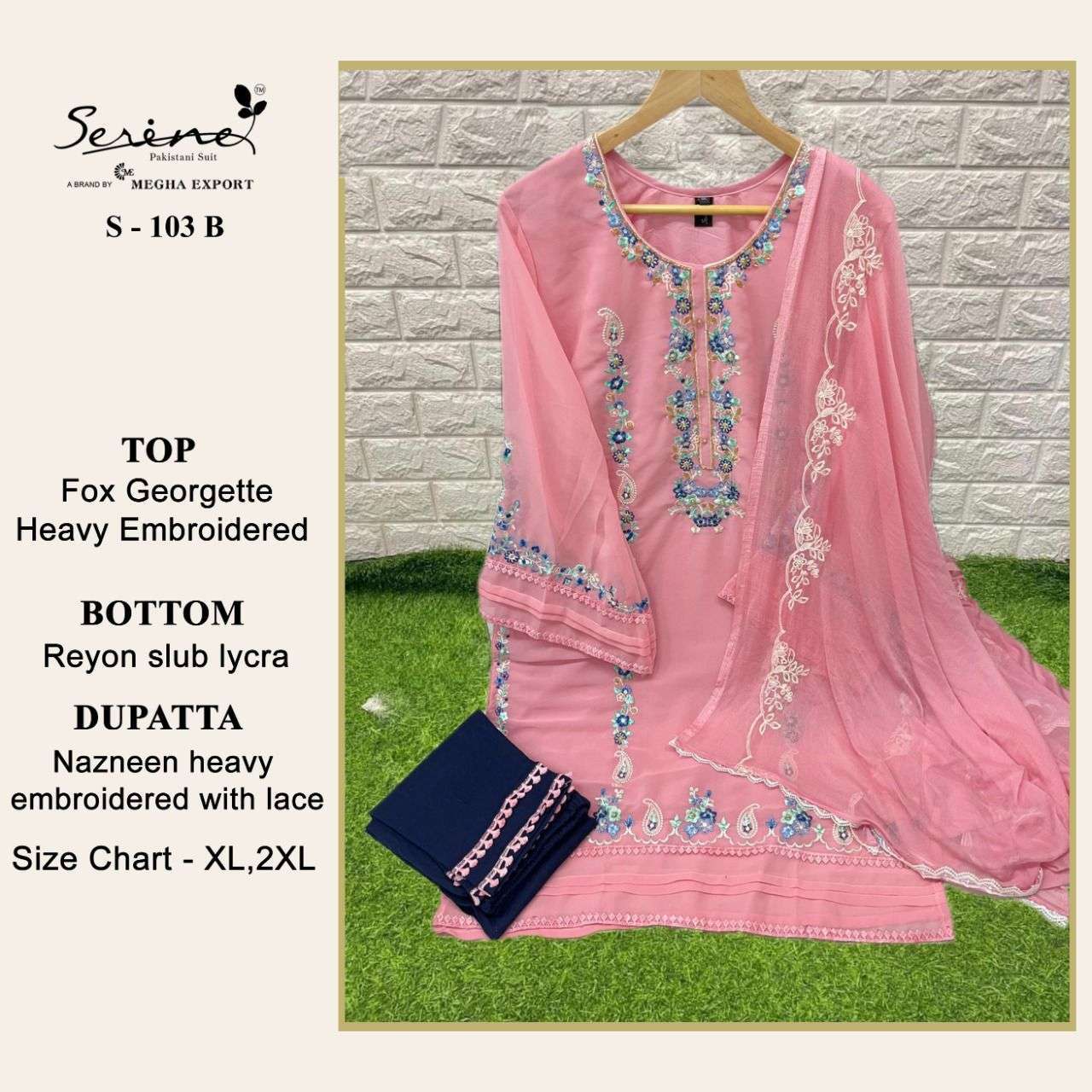 megha exports S-103 faux georgette readymade suit 