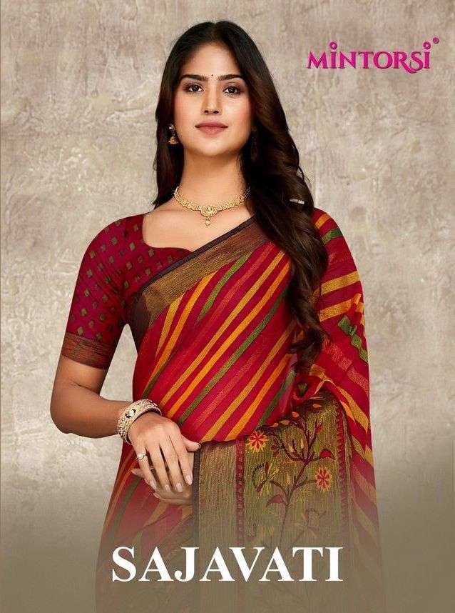 mintorsi sajavati series 27551-27556 chiffon brasso saree