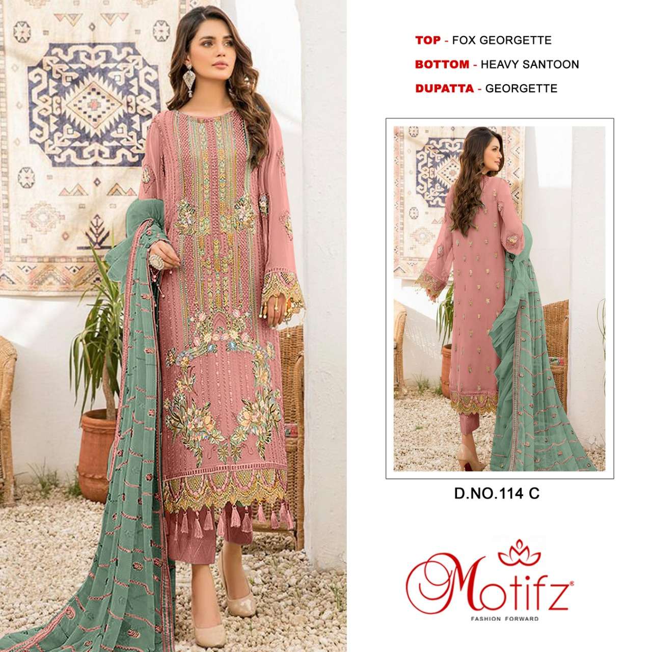 motifz fashion 134 designer georgette suit 