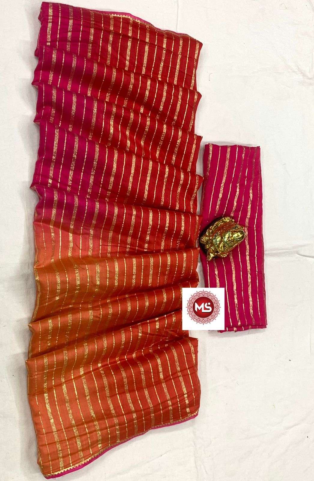 ms brand rich look designer cotton base saree 