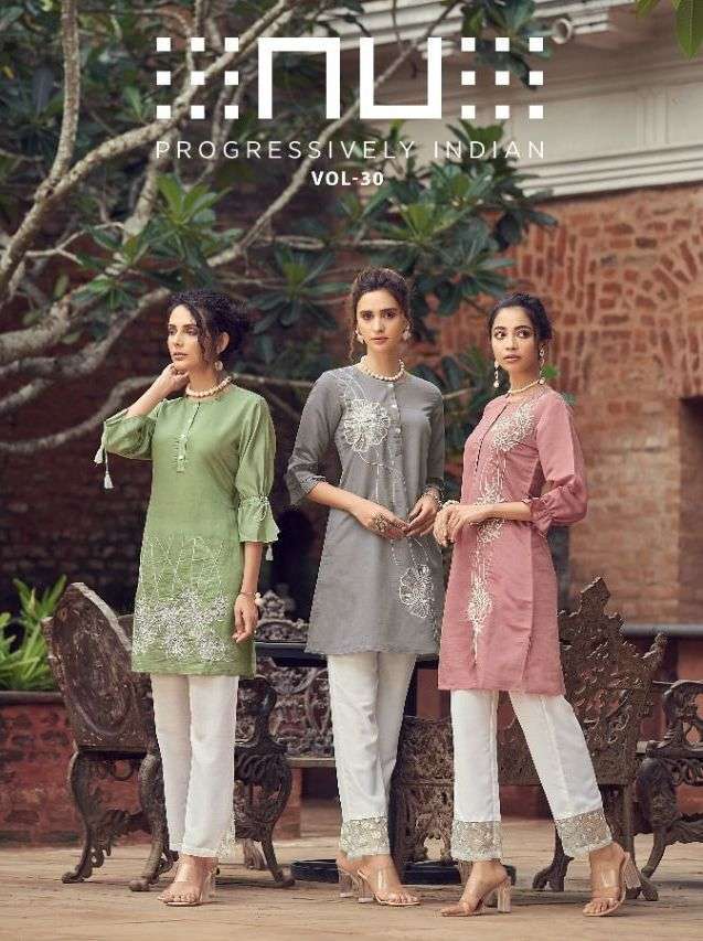 nu vol 30 series 3001-3006 viscose silk kurti 