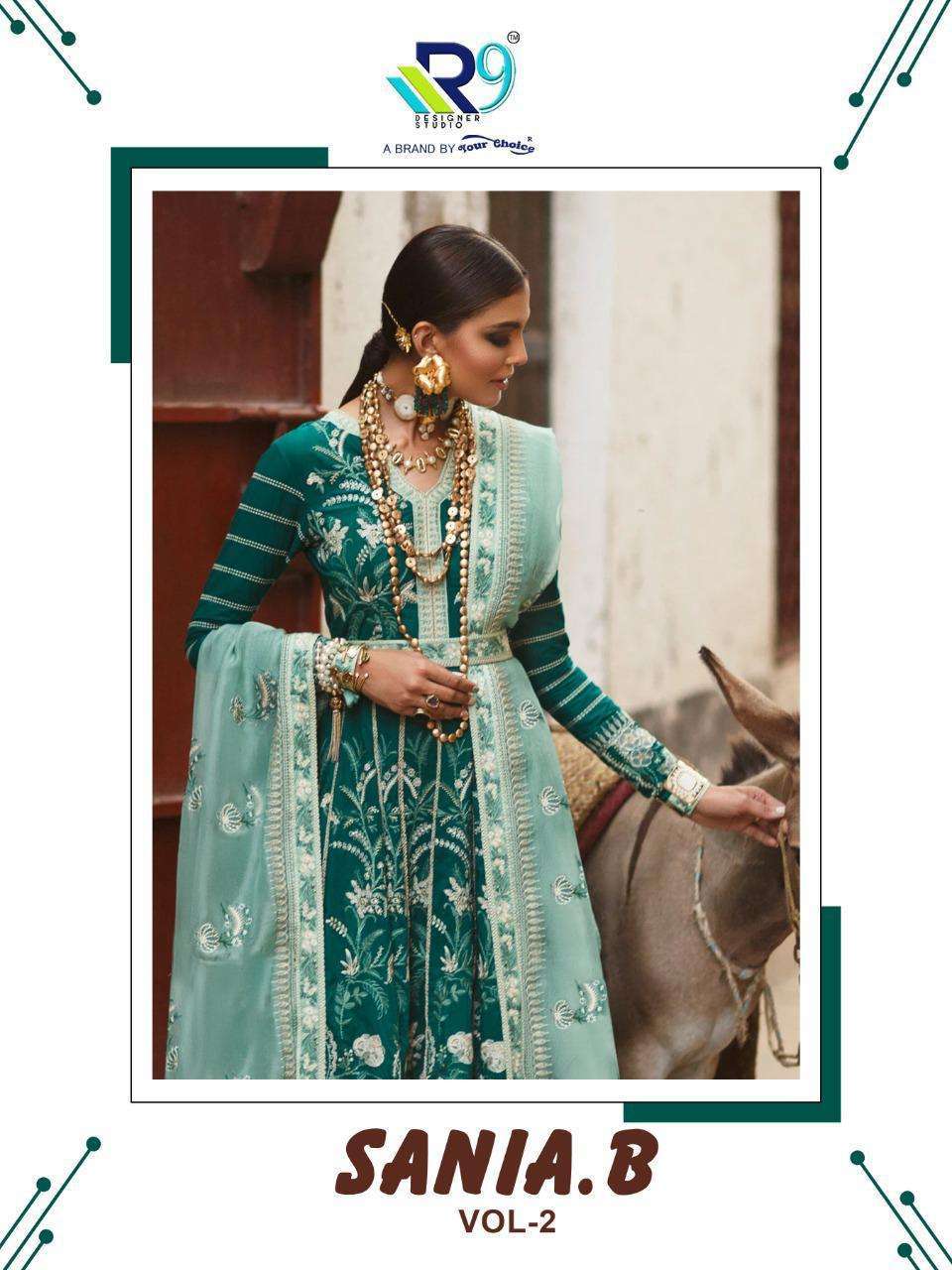 r9 sania b vol 2 series 2117-2120 faux georgette suit 