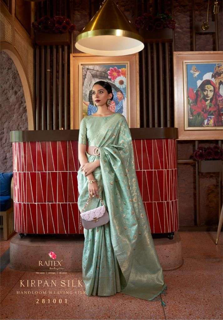 rajtex kirpan silk series 281001-281006 pure tussar silk saree
