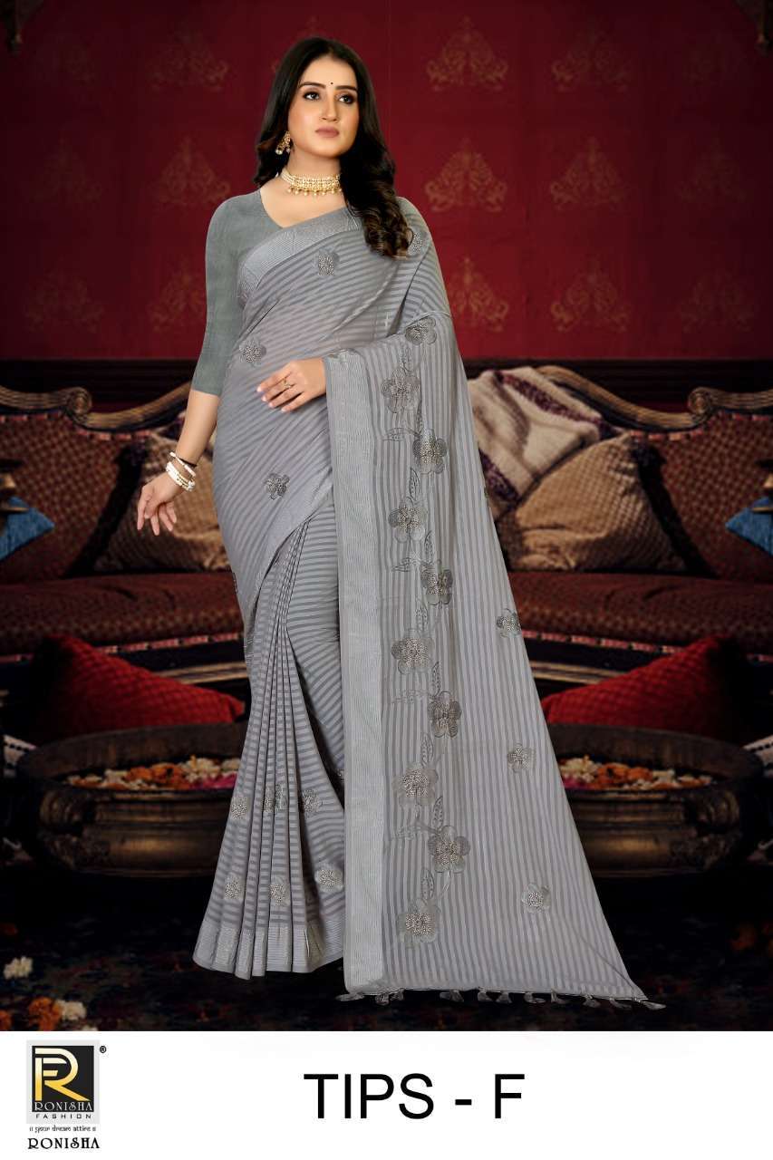 ranjna saree Tips georgette pattern saree