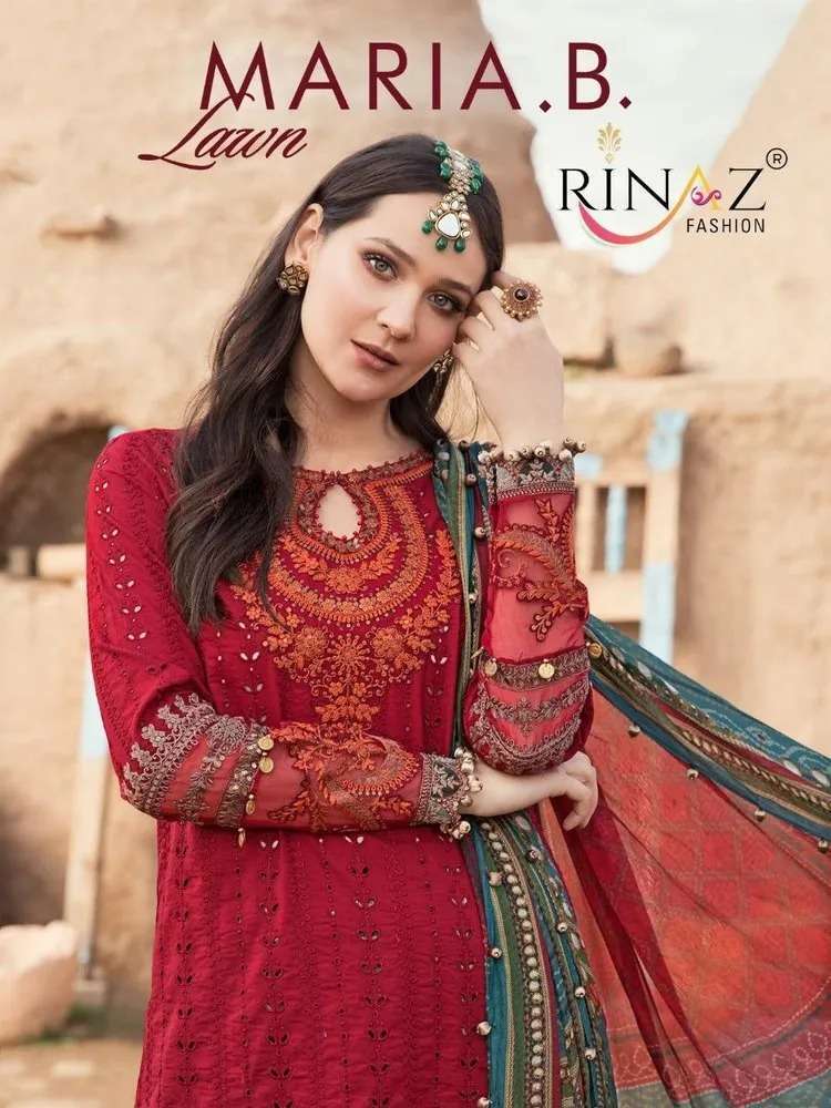 rinaz fashion maria b lawn series 6501-6505 cambric cotton suit 