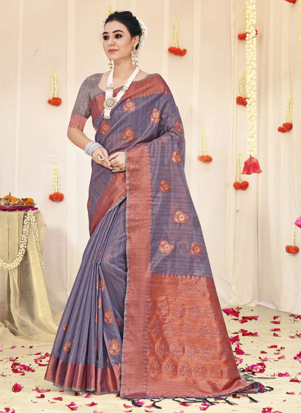 sangam prints padmini vol 3 organza saree