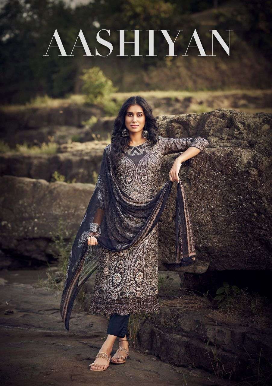 sargam aashiyan series 328001-328008 pure viscose pashmina suit 