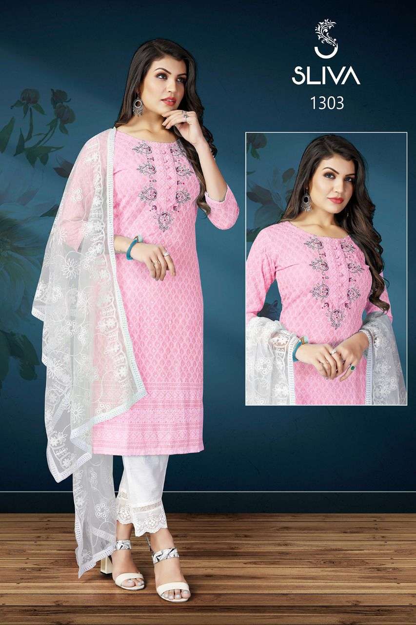 sliva 1300 series designer rayon readymade suit 