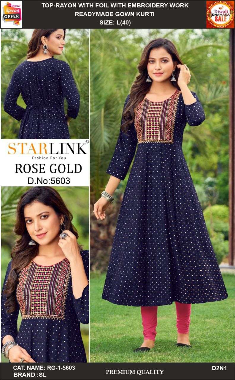 starlink designer fancy long kurti 