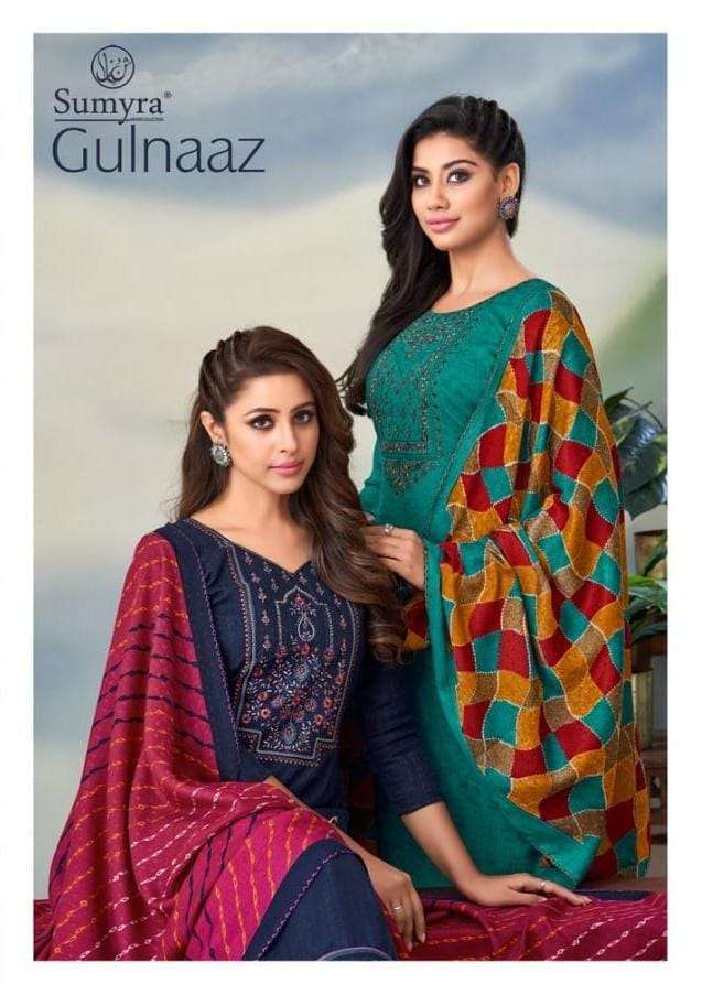 sumyra gulnaz series 41001-41008 pure pashmina suit 
