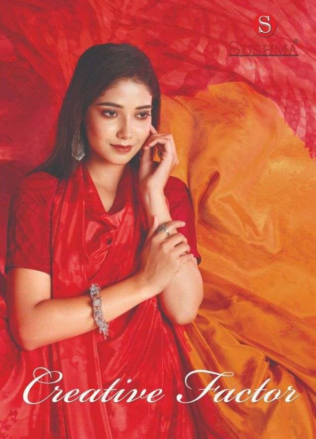 sushma creative factor series 800001-800006 crape saree