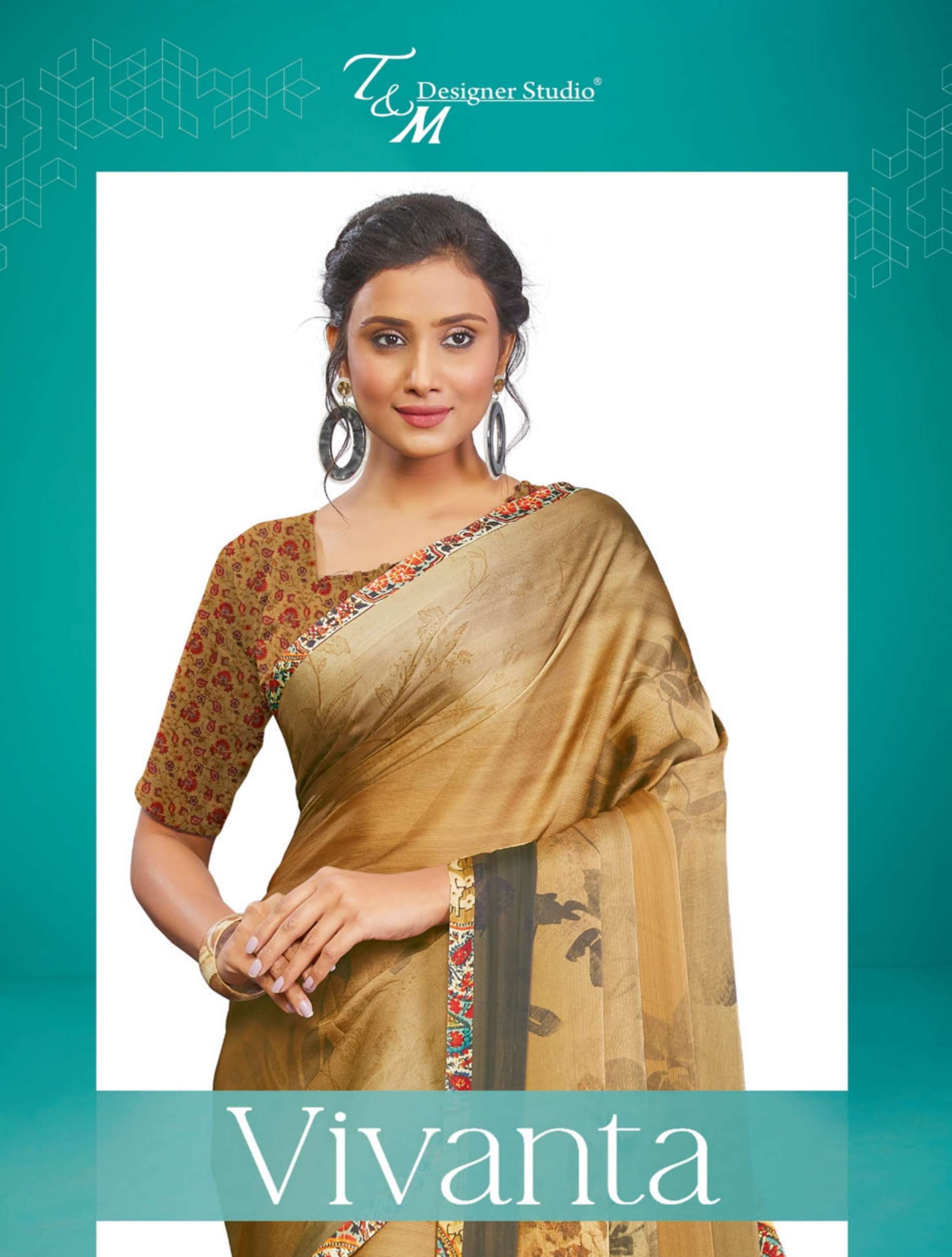 t & m designer vivanta series 09-17 fancy saree