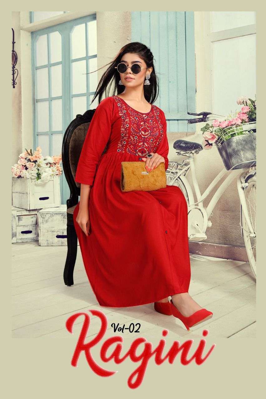 trendy ragini vol 2 series 1001-1008 14 kg rayon kurti 