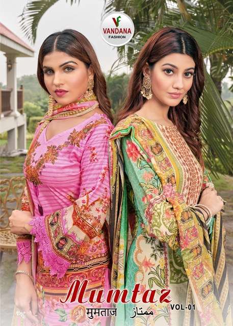 Vandana Mumtaz Vol-1 series 1001-1010 pure cotton suit