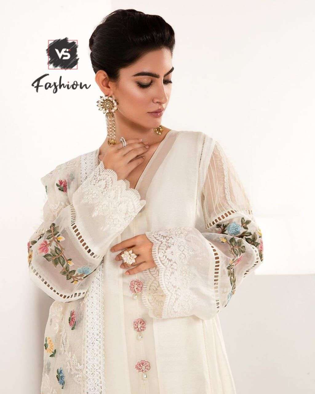 vs fashion designer faux georgette suit 