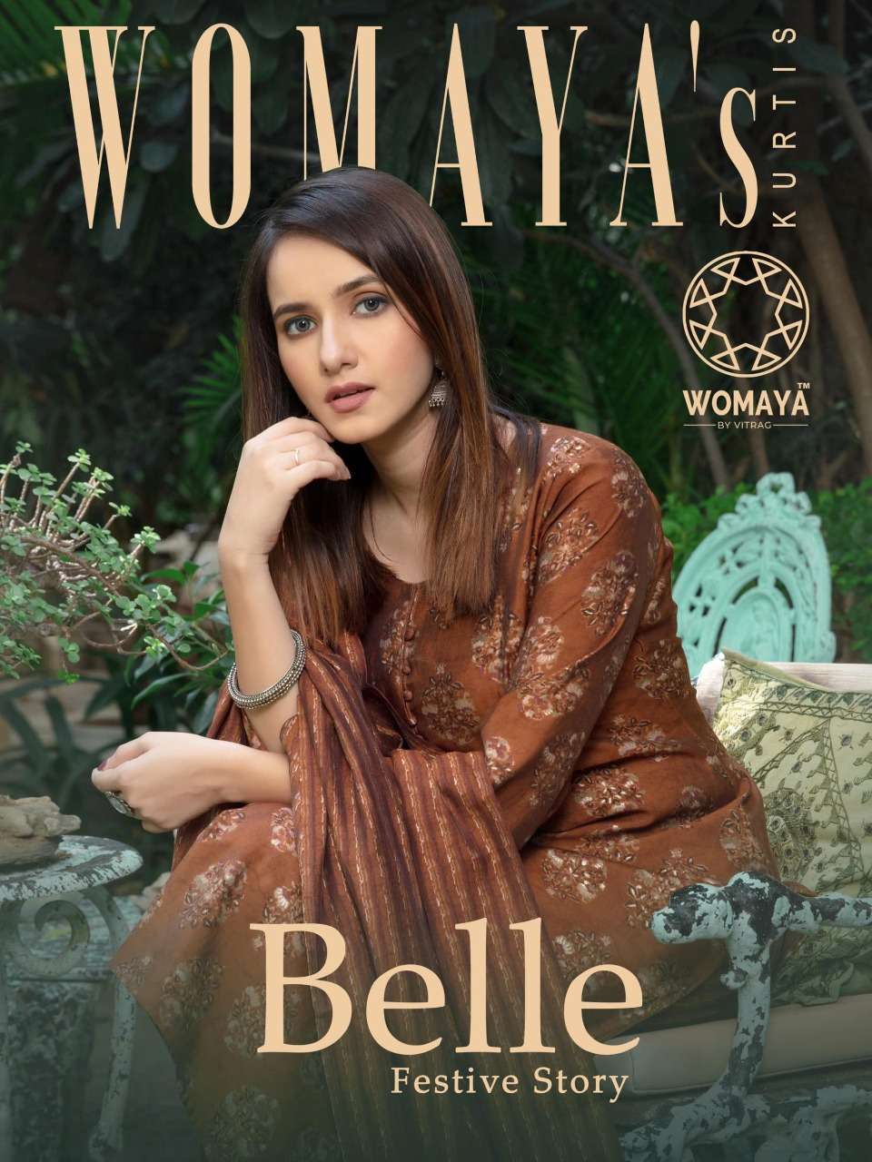 womaya kurtis belle series 9161-9170 fancy readymade suit