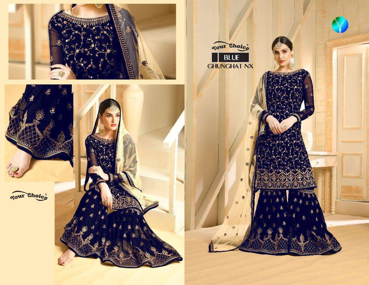 your choice ghunghat nx faux georgette suit