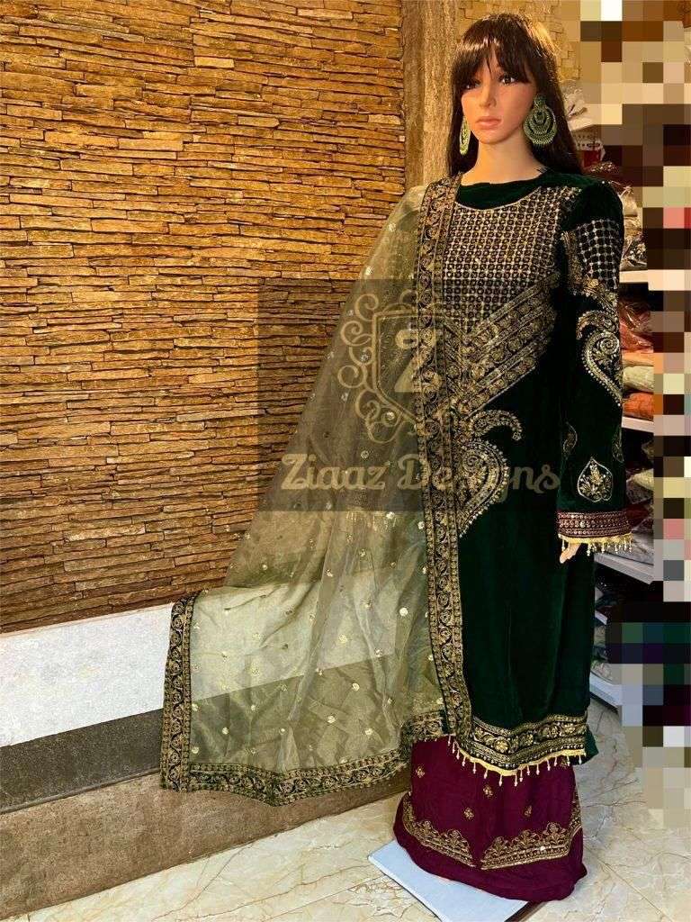 ziaaz designs velvet vol 1 designer velvet suit 