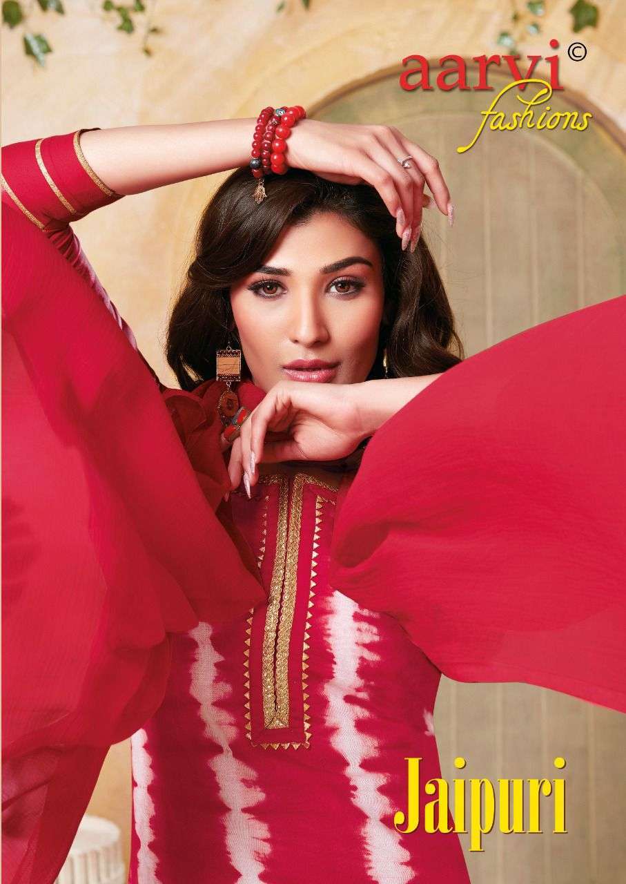 aarvi fashion jaipuri series 6051-6055 satin readymade suit 