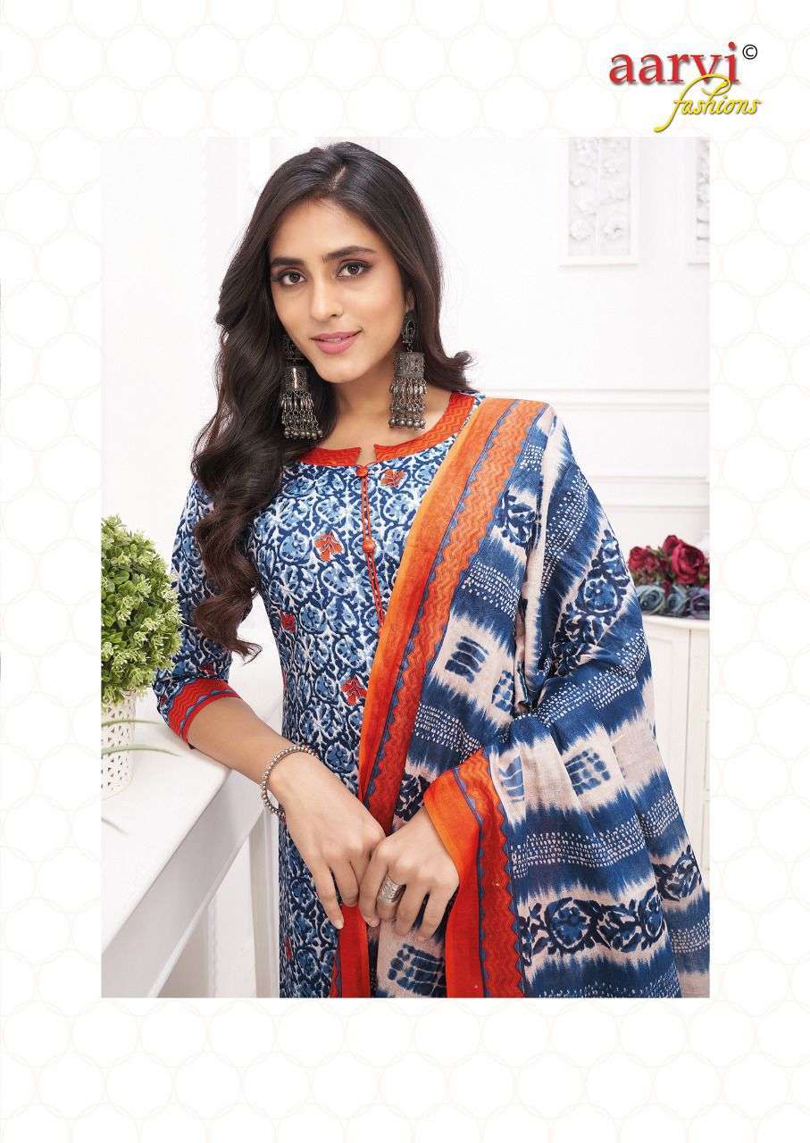 aarvi special patiyala vol 18 series 6079-6086 pure cotton readymade suit 