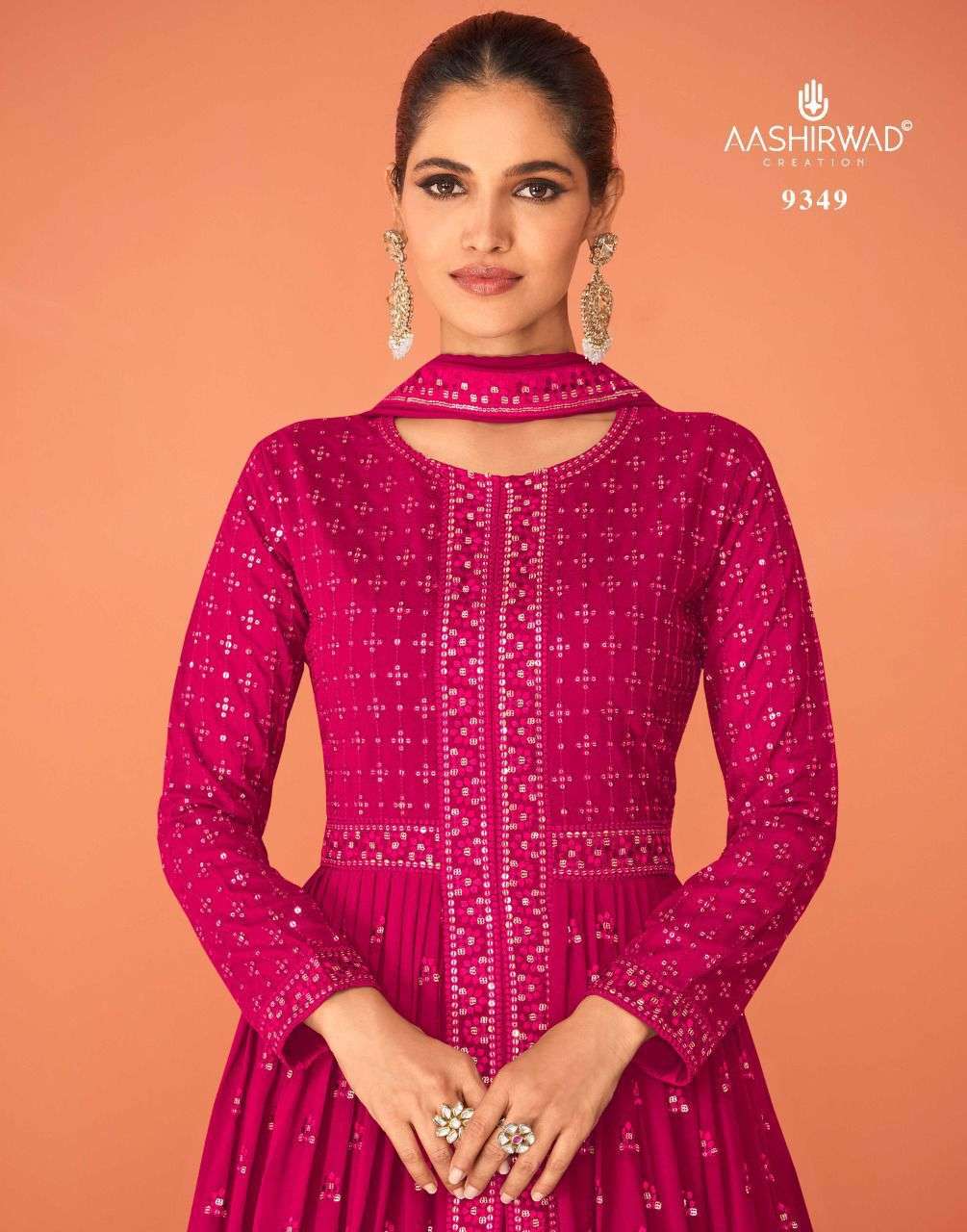 aashirwad kasturi designer real georgette suit 