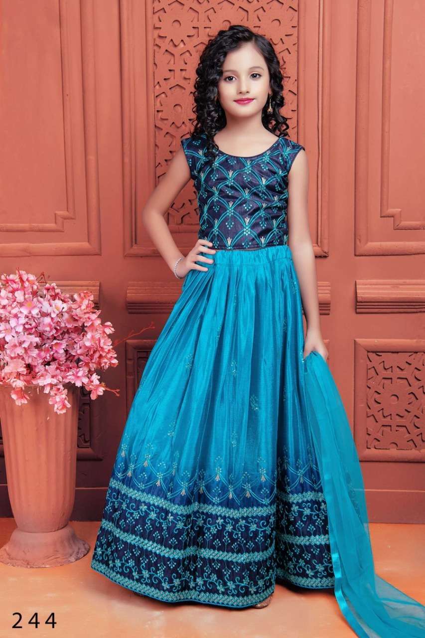 alka vol 34 series 244-247 Soft Chinon Silk lehenga