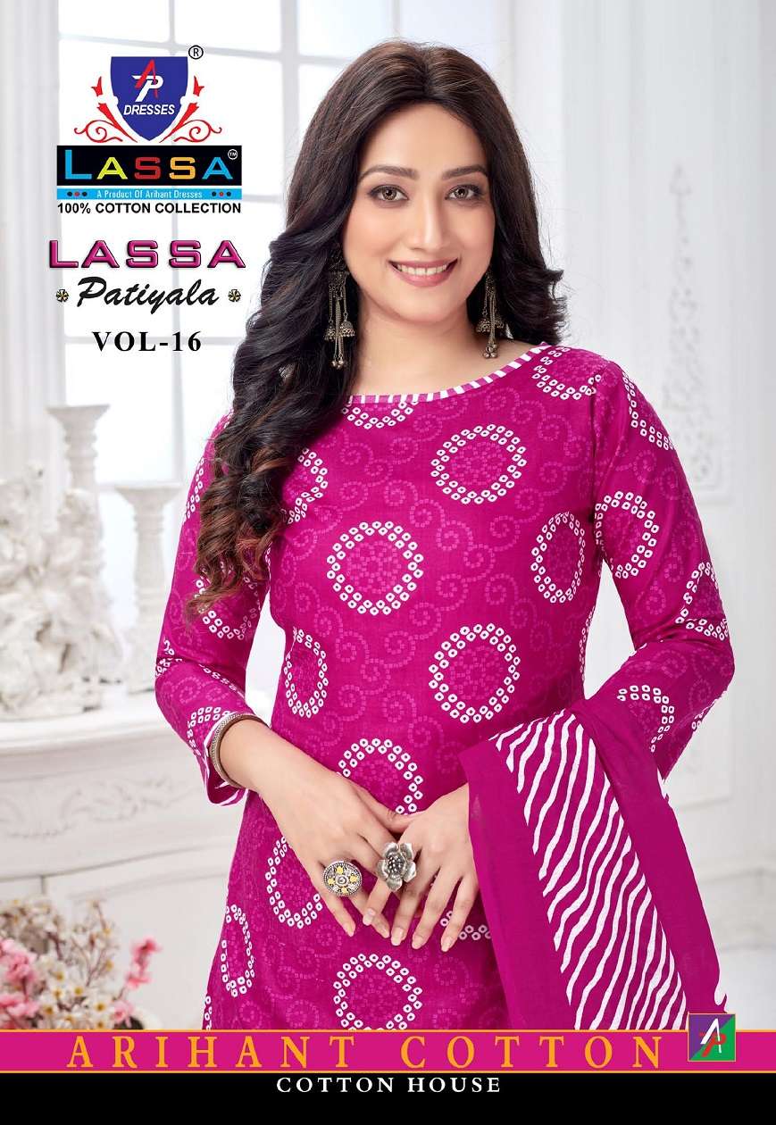 Ap Lassa Patiyala Vol-16 series 1601-1610 Pure Cotton suit