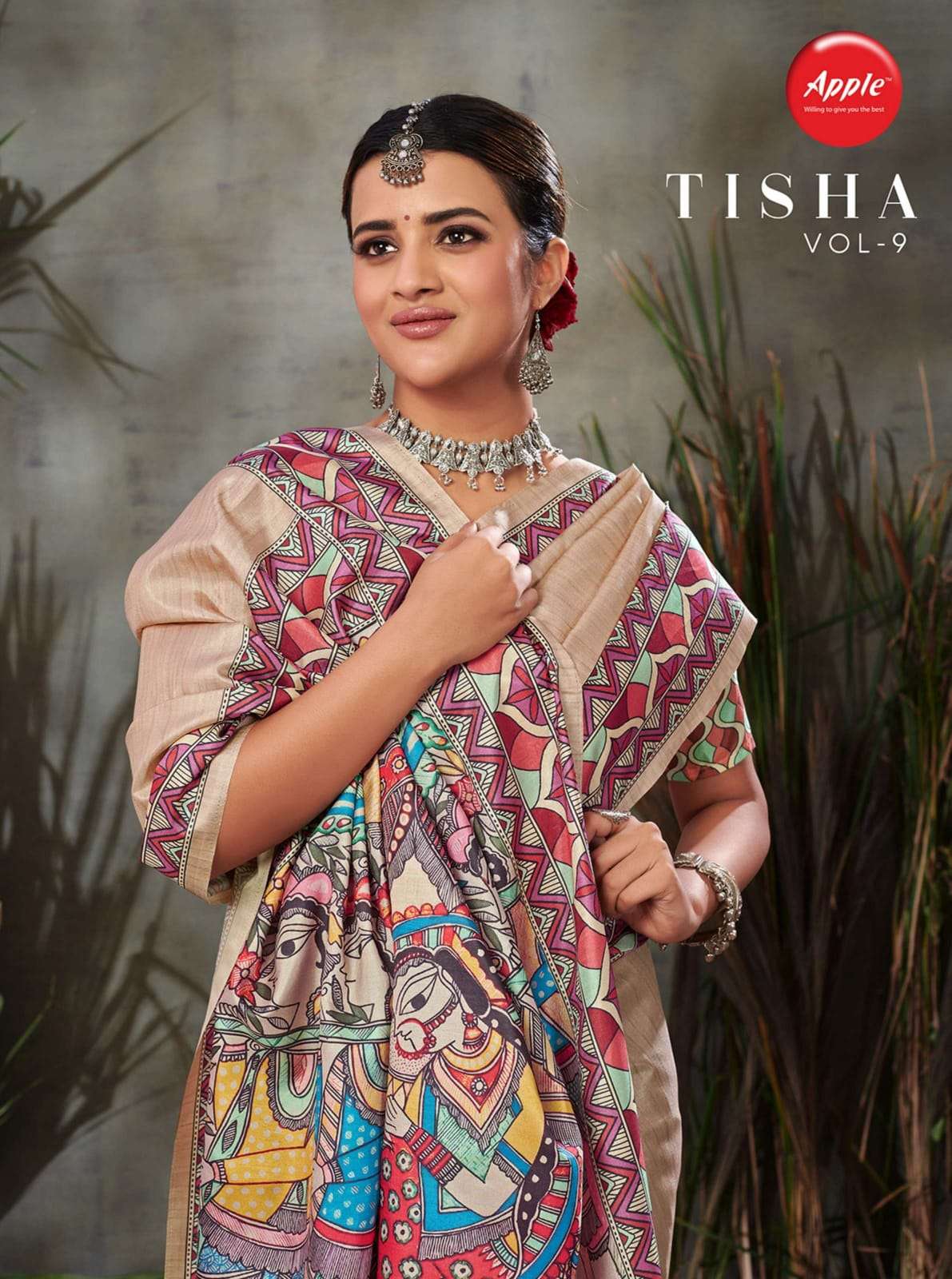 apple tisha vol 9 series 901-908 milano silk saree 