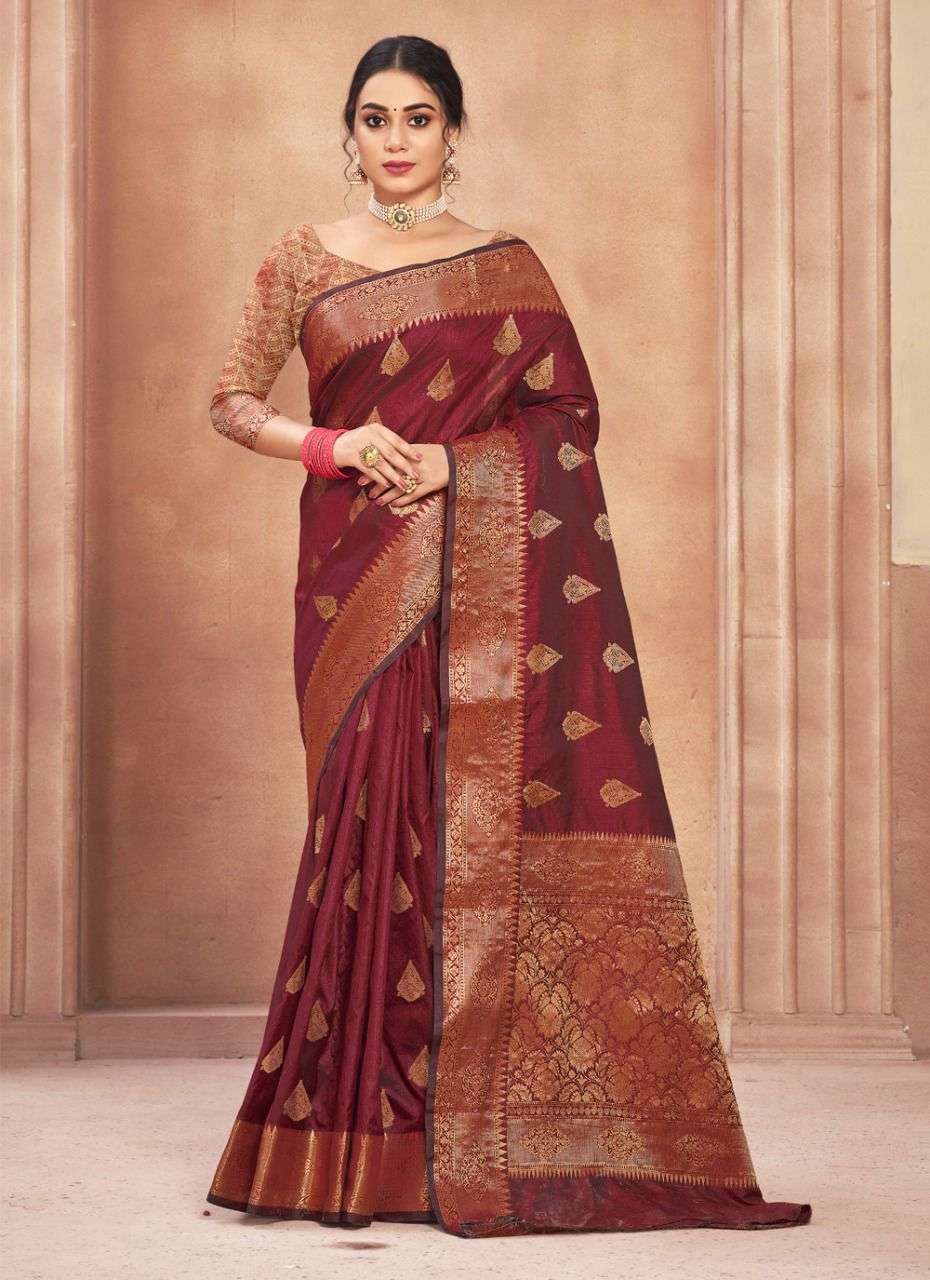 aura silk vol 2 designer cotton silk saree