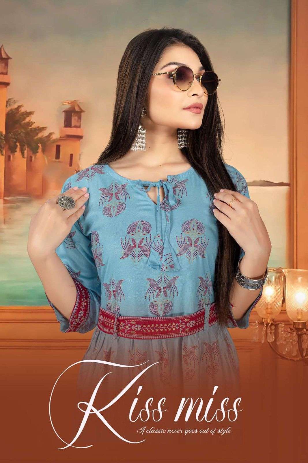 Beauty Queen Kiss miss series 8273 rayon kurti