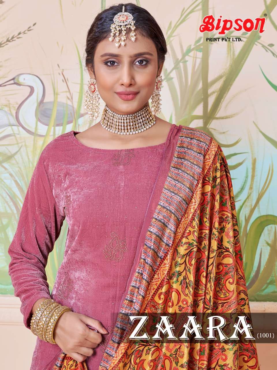 bipson zaara 1001 pure pashmina suit 