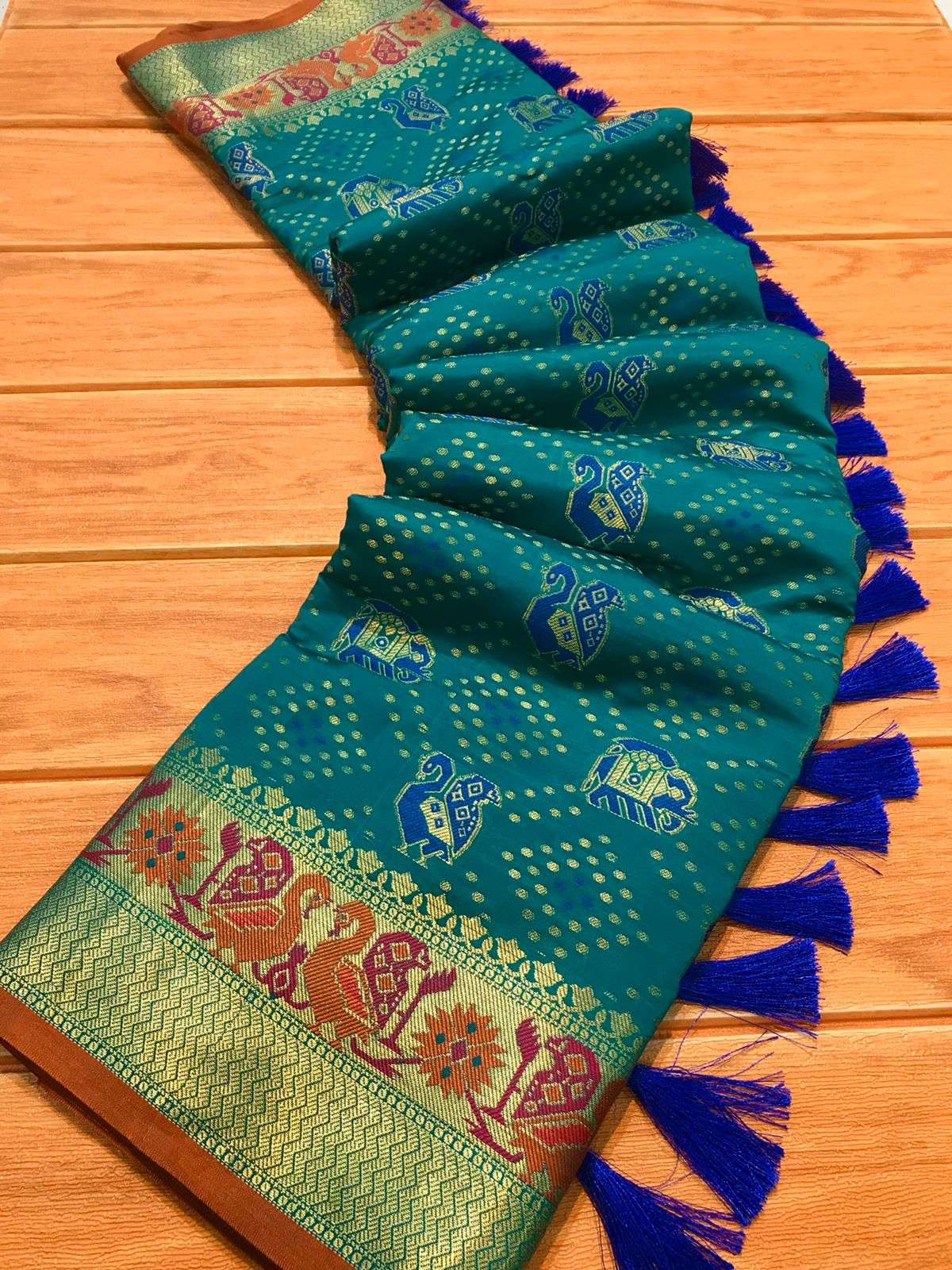 bt-53 designer pure kachii patola silk saree