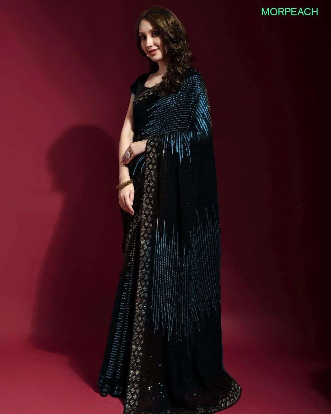 df-3300 designer 60 gram georgette saree 