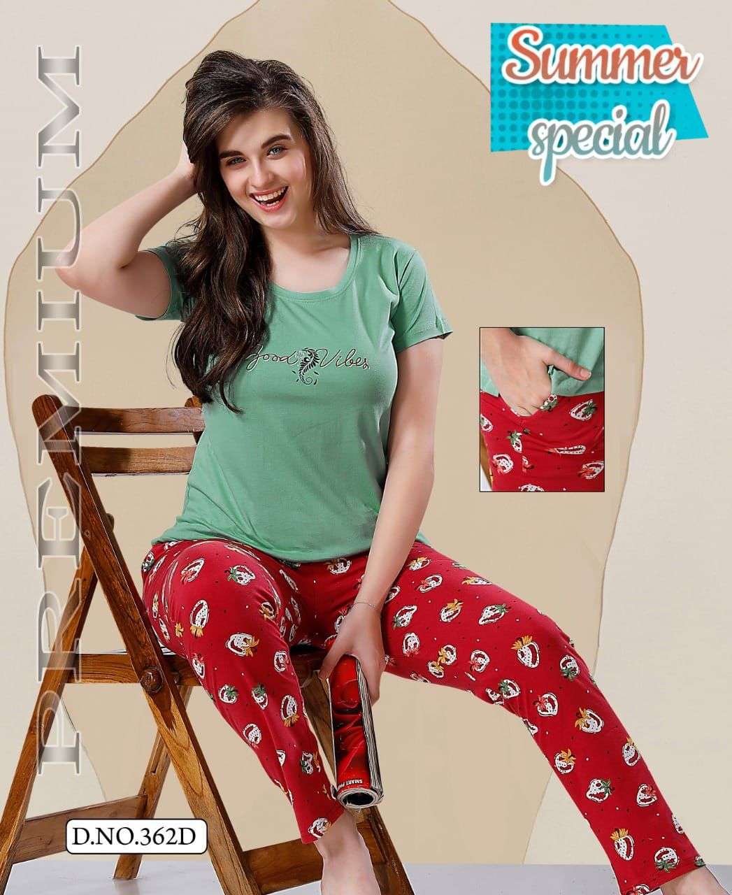 fashion talk new vol 362 heavy shinker hosiery cotton night suit 