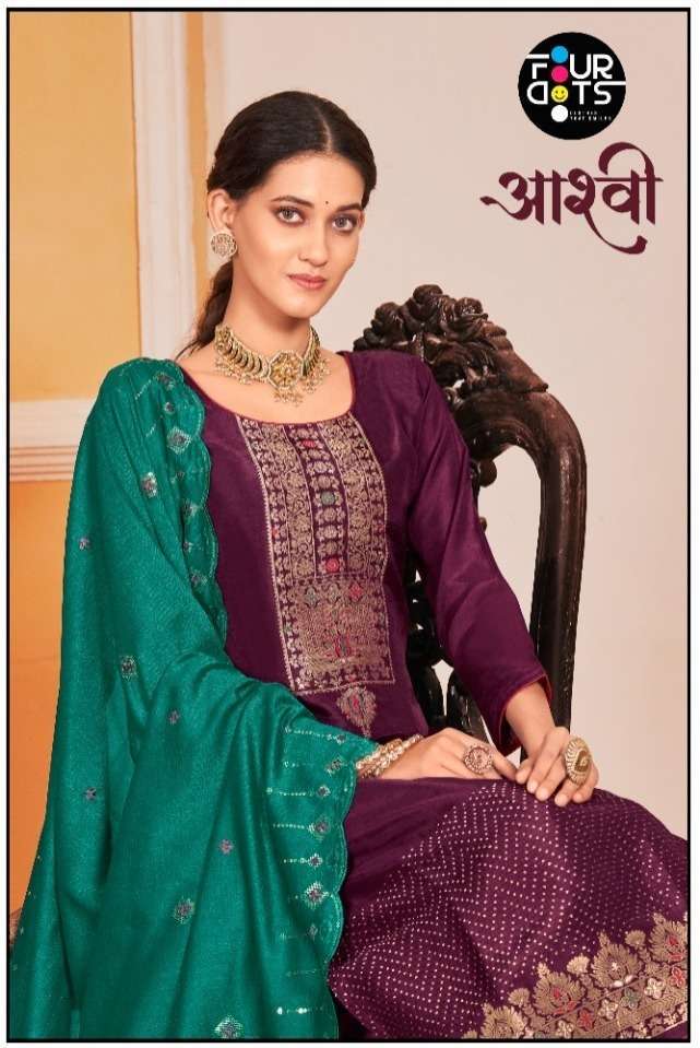 fourdots aashvi series 01281-01284 pure muslin suit 